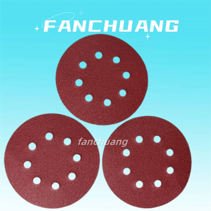 Hook And Loop Abrasive Sanding Disc For Polishing Wood,8 Holes